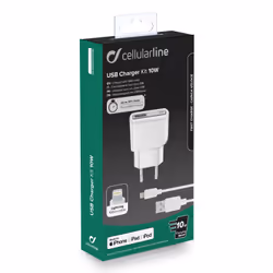 Cellularline USB Charger Kit 12W - Lightning - iPhone, iPad, iPod - Vista aggiuntiva 3