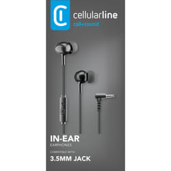 Cellularline VOICE IN-EAR Auricolari in-ear con microfono, tasto di risposta e connettore Jack 3.5mm