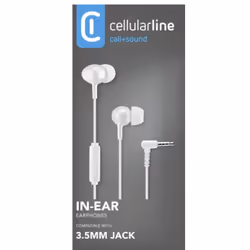Cellularline VOICE IN-EAR Auricolari in-ear con microfono, tasto di risposta e connettore Jack 3.5mm