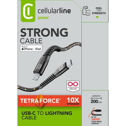 Cellularline Tetra Force Cable 200cm - USB-C to Lightning