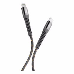 Cellularline Tetra Force Cable 120cm - USB-C to Lightning, 1,2 m, Lightning, USB C, Maschio, Maschio, Nero