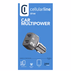 Cellularline Car Multipower 2 - iPhone, Samsung, Xiaomi, Oppo and other Smartphones and Tablets - Vista aggiuntiva 4