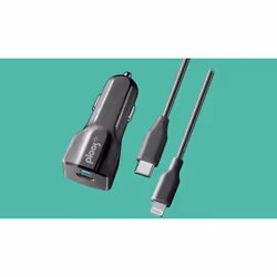 PLOOS - USB-C CAR KIT ADAPTER 18W - USB-C to Lightning, Auto, Accendisigari, 1 m, Nero
