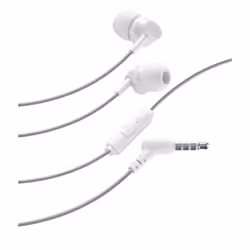 Cellularline Stylecolor Earphones - Jack 3.5mm, Cablato, Musica e Chiamate, 38 g, Auricolare, Bianco