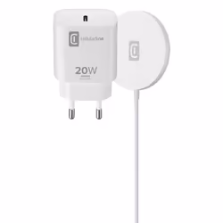 Cellularline Mag Kit Wireless Charger - iPhone 12 and later, Interno, AC, USB, Carica wireless, Bianco