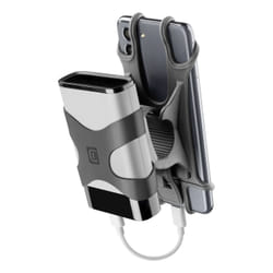 Cellularline Rider Power - Universal Supporto per manubrio con fascetta porta powerbank integrata