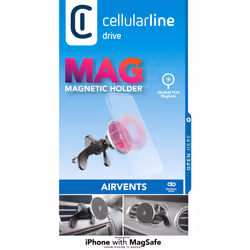 Cellularline Touch Mag Air Vents, Telefono cellulare/smartphone, Supporto passivo, Auto, Nero