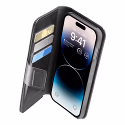 Cellularline Book Agenda - iPhone 14 Pro Eleganza e funzionalità in un’unica soluzione - con tecnologia antibatterica Microba ...