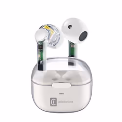 Cellularline FINE Auricolari Bluetooth® dal design originale e dalle finiture trasparenti, Wireless, Musica e Chiamate, 110 g ...