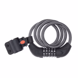 NEWRBAN LOCK WITH MOUNTING BRACKET, Blocco per catena, Nero, Plastica, Acciaio, Combinazione a 5 cifre