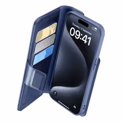 Cellularline Book Agenda - iPhone 15 Pro Max, Custodia a libro, Apple, iPhone 15 Pro Max, 17 cm (6.7"), Blu