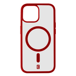 Cellularline Pop Mag - iPhone 15 Custodia trasparente con bordi colorati compatibile con ecosistema Magsafe