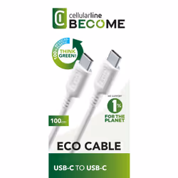 Cellularline Become Eco Cable 100cm - USB-C to USBC-C