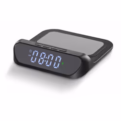 Cellularline Sveglia Wireless Nera, Sveglia digitale, Nero, 15 W, LCD, USB, 1 pz