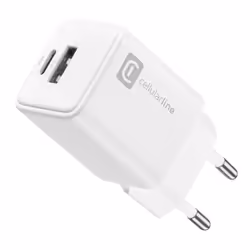 Cellularline Multipower Dual Port 30W - Smartphone, tablet e laptop, Interno, AC, Bianco