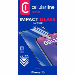 Cellularline Impact Glass Capsule - iPhone 16
