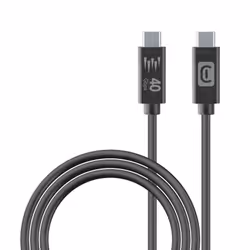Cellularline Fast Transfer Cavo 4.0 da USB-C a USB-C, 1 m, USB C, USB C, 40 Gbit/s, Nero