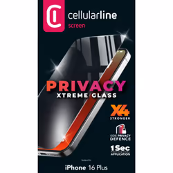 Cellularline Privacy Xtreme Glass - iPhone 16 Plus - Vista aggiuntiva 3