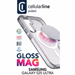 Cellularline Gloss Mag - Galaxy S25 Ultra Custodia magnetica compatibile con ecosistema Magsafe