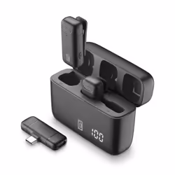Cellularline Talk Pro Kit di due microfoni e un ricevitore, ideale per vlog, interviste e contenuti creativi - Vista aggiuntiva 2