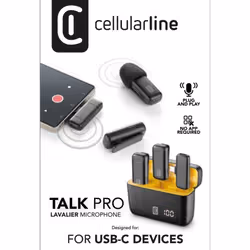 Cellularline Talk Pro Kit di due microfoni e un ricevitore, ideale per vlog, interviste e contenuti creativi - Vista aggiuntiva 5