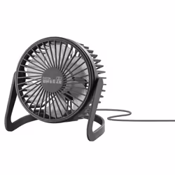 Tech Pop Desk Breeze Ventilatore portatile con cavo usb integrato, Universale, Nero