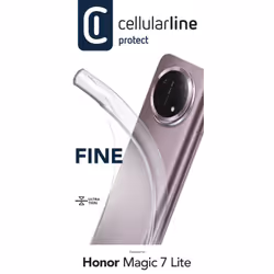 Cellularline Fine - Honor Magic 7 Lite Cover in gomma morbida ultra sottile e trasparente