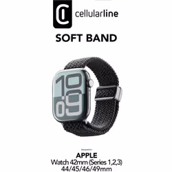 Cellularline Soft Band - Apple Watch 42 (S.1-2-3)/44/45/46/49 mm - Vista aggiuntiva 4
