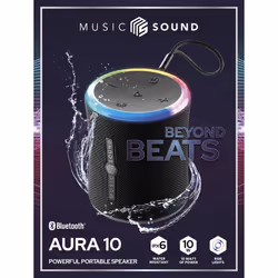 Music Sound AURA 10 Speaker Bluetooth compatto e potente da 10W con luci RGB - Vista aggiuntiva 2