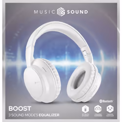 Music Sound Boost Cuffia wireless con 3 modalità EQ, design around-ear pieghevole, microfono integrato e fino a 8 ore di autonomia - Vista aggiuntiva 2