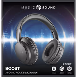 Music Sound Boost Cuffia wireless con 3 modalità EQ, design around-ear pieghevole, microfono integrato e fino a 8 ore di autonomia - Vista aggiuntiva 2