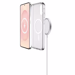 Cellularline Clear Mag - Galaxy S25 Edge Custodia rigida con bordi in gomma compatibile con ecosistema MagSafe