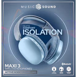 Music Sound MAXI3 Cuffie wireless over-ear MAXI3 con tecnologia Active Noise Cancelling: esperienza d'ascolto immersiva e priva di distrazioni, fino a 35 ore di autonomia. Design moderno, comfort, stile e suono rivoluzionario e potente. - Vista aggiuntiva 2