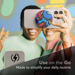 Cellularline Mag Vibe 3000 MAG VIBE è il power bank MagSafe da 3000 mAh con design compatto e rotondo con grafiche colorate. Si aggancia magneticamente all’iPhone per una ricarica wireless da 5W. Perfetto per chi cerca stile e praticità in movimento. - Vista aggiuntiva 6