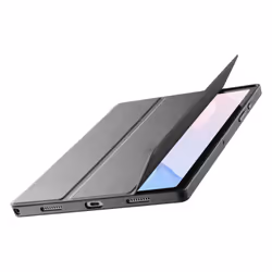 Cellularline Compact – Custodia per tablet Samsung Galaxy Tab A11/ A9 Compact è la custodia in gomma morbida che protegge il tablet a 360°, trasformandosi in un pratico stand con due diverse inclinazioni. Compatibile con la funzione Sleep Mode. - Vista aggiuntiva 2
