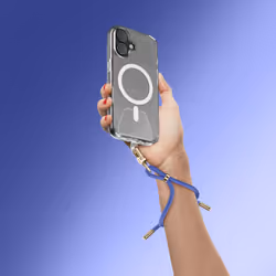 Cellularline WRIST LACE - Laccio da polso - Blu Laccio da polso universale con finiture premium, compatibile con tutti gli smartphone, anche con custodia. Patch adesiva trasparente inclusa per un’applicazione semplice e sicura. - Vista aggiuntiva 2