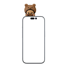 Cellularline CHOCO Phone Buddy Mini figura adesiva in PVC a forma di orso. Ideale per personalizzare smartphone, tablet, laptop e cover con un tocco simpatico e originale.