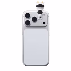 Cellularline MUMU' Phone Buddy Mini figura adesiva in PVC a forma di mucca. Ideale per personalizzare smartphone, tablet, laptop e cover con un tocco simpatico e originale. - Vista aggiuntiva 3