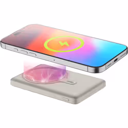 Cellularline PBNEWMAG5000S batteria portatile 5000 mAh Carica wireless Grigio - Vista aggiuntiva 5