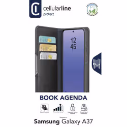 Cellularline Book Agenda 2 - Galaxy A37 Custodia a libro effetto pelle con chiusura magnetica, funzione stand e protezione RFID/NFC per carte contactless. - Vista aggiuntiva 2
