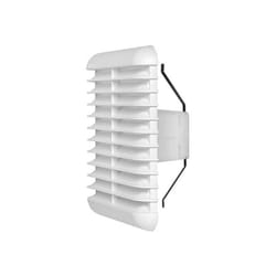 Vecamco - Griglia quadrata universale in materiale termoplastico con molle reclinabili a 90° bianca ø80/125 166x166 mm