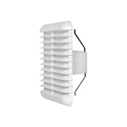 Griglia quadrata universale in materiale termoplastico con molle reclinabili a 90° bianca ø125/160 190x190 mm VECAMCO
