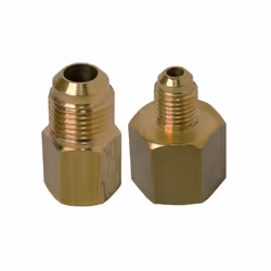 Riduzione per condizionamento in ottone maschio 1/4" x femmina 3/8"