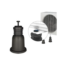Supporto antivibrante a pavimento regolabile per unitÀ esterne di condizionamento in termoplastico ø100 mm -altezza reg.da 100mm a 130mm - 325 kg per