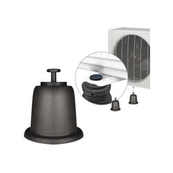 Supporto antivibrante a pavimento per unitÀ esterne di condizionamento in termoplastico ø100 mm - altezza fissa 100mm - portata 325kg per kit Vecamco