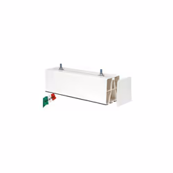 Base a pavimento bianca biestrusa + tappi 450 mm 2 pz vecamco supporti e accessori per unità esterne basi a pavimento in pvc ...