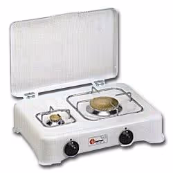 CFParker 5325, Bianco, Superficie piana, Gas, 2 Fornello(i), 2 Fornello(i), Acciaio inox