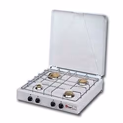 CFParker 542, Bianco, Superficie piana, Gas, 4 Fornello(i), 4 Fornello(i), Acciaio inox