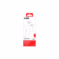 SBS Auricolari filo stereo in-ear Studio Mix 40, jack 3,5 mm con microfono e tasto alla risposta