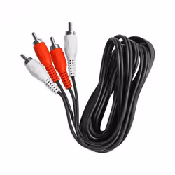 Ekon ECA2RCA18MM, 2 x RCA, Maschio, 2 x RCA, Maschio, 1,8 m, Nero